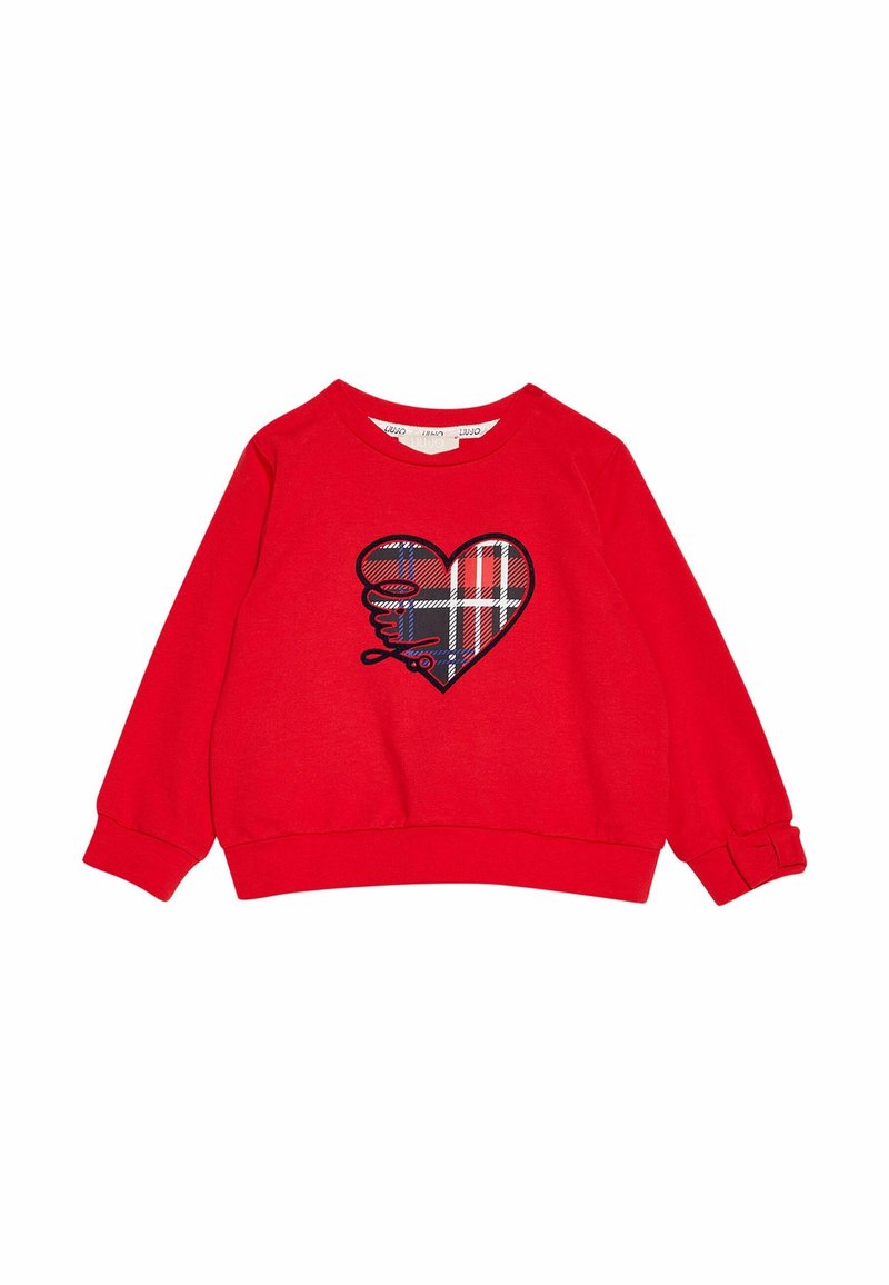 Liu Jo Kids CHECK HEART AND LOGO - Sweatshirt - red