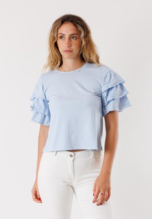 T-shirt con stampa - azzurro
