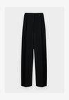 PLEATED WIDE LEG PANT - Nadrágok - black