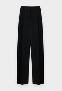 PLEATED WIDE LEG PANT - Bukse - black