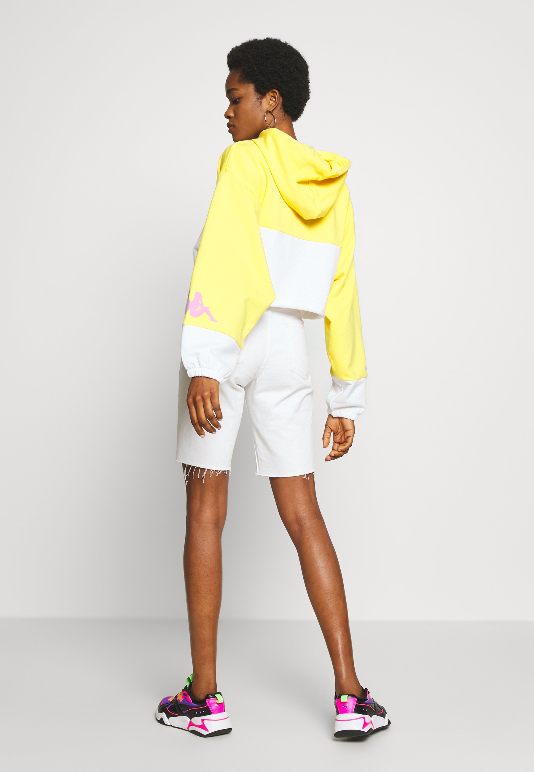 Kappa CLAYDEE Kapuzenpullover yellowpinkwhite Kappa CLAYDEE Kapuzenpullover yellowpinkwhite
