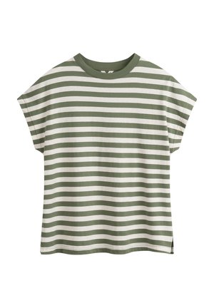 MELA, T-SHIRT MADHU STRIPES - T-shirt print - thymian gestreift