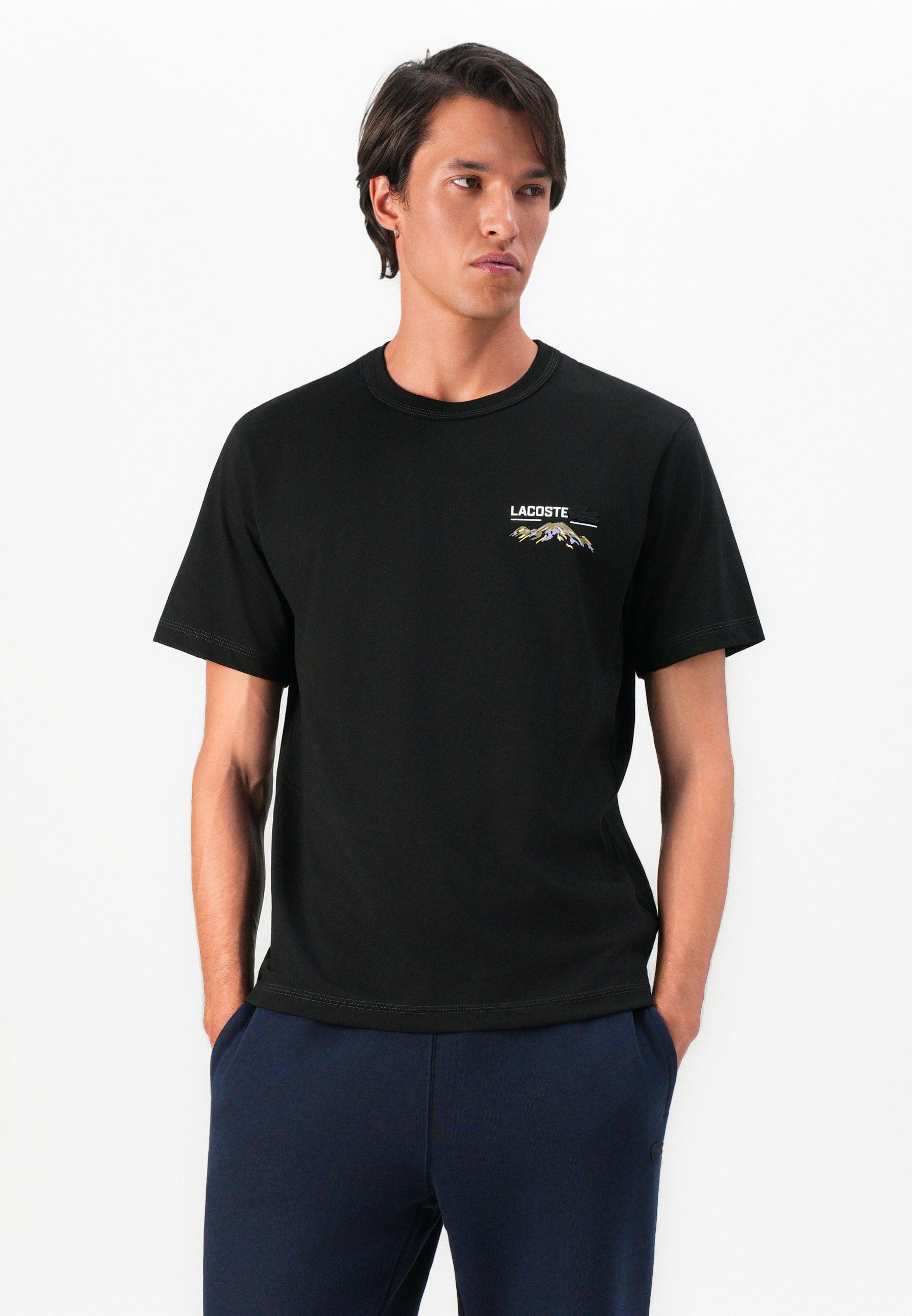 Lacoste T-shirt imprimé - black/noir - ZALANDO.FR