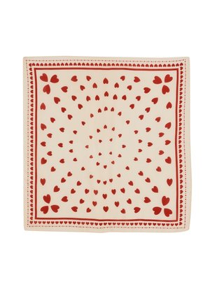 CARRÉ MOTIFS CŒURS - Foulard - rouge