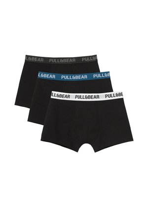 PULL&BEAR, PACK OF 3 - BOXERS - Kurze Boxershorts - black