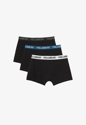 PULL&BEAR, PACK OF 3 - BOXERS - Kurze Boxershorts - black