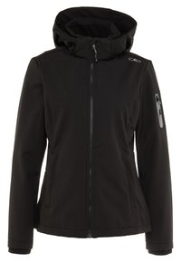 CMP WOMAN JACKET ZIP HOOD - Chaqueta softshell - nero/negro 