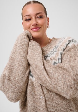 Kaffe Curve, KCBETTANY - Cardigan - beige melange