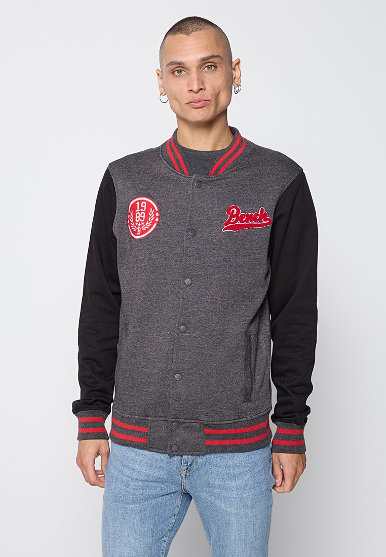 Bench Sweater met rits donkergrijs