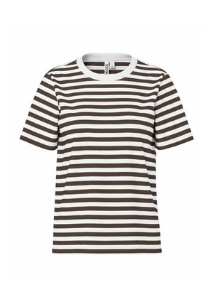 Pieces, PCRIA SS TEE STRIPES NOOS BC - Nyomott mintás póló - hot fudge