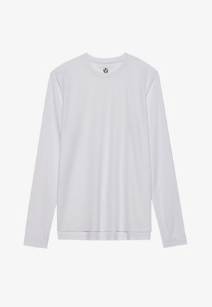 Even&Odd active ESSENTIAL LONG SLEEVE TOP WITH REFLECTIVE STRIPE - Bluză cu mânecă lungă - white