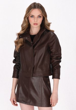DreiMaster Giacca di pelle - coffee brown