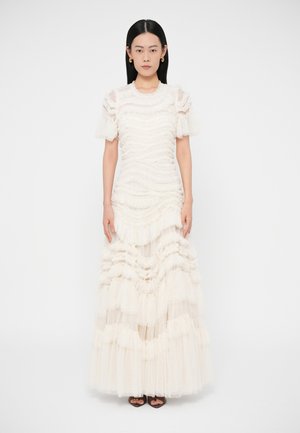 EXCLUSIVE WILD ROSE SHORT SLEEVE GOWN - Pidulikud riided - cream