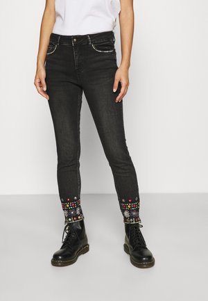 Skinny-Farkut - black denim