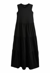 SLEEVELESS CREW NECK TIERED - Jerseykleid - pitch black