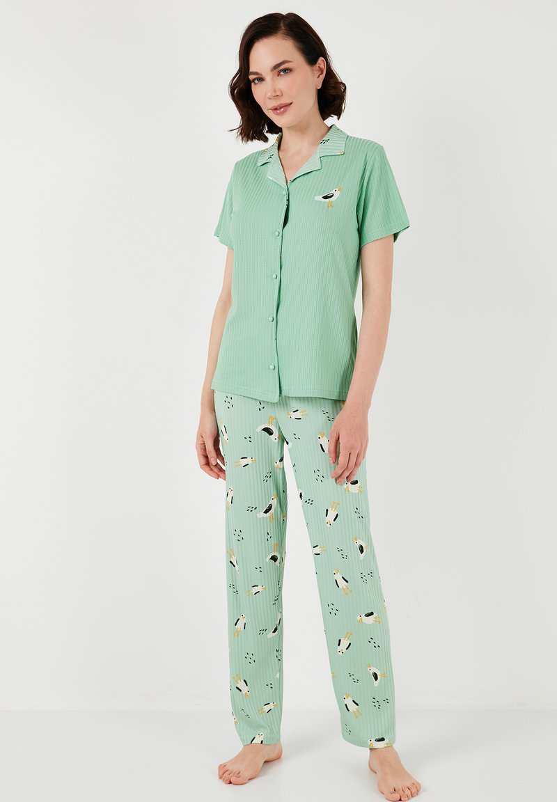 LELA REGULAR FIT SET - Pižamos komplektas - mint