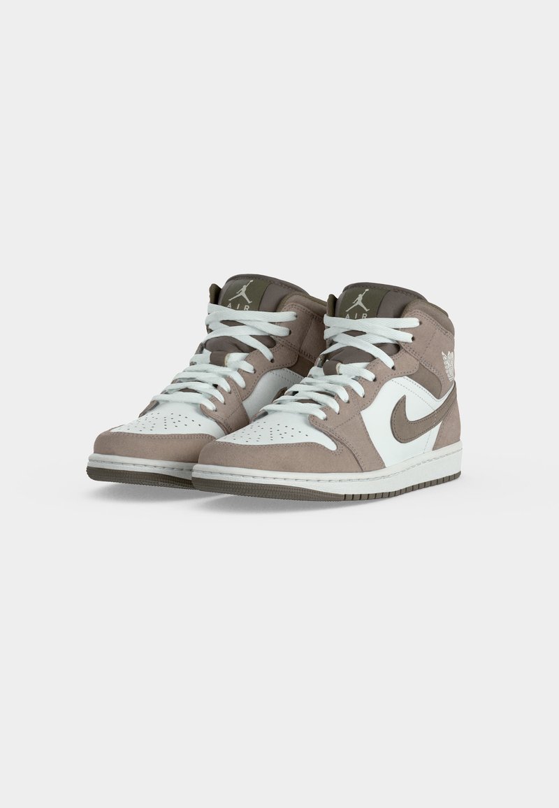 AIR JORDAN 1 MID UNISEX - Vysoké tenisky - enigma stone/olive grey/summit white