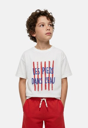 Monoprix, T-shirt imprimé - ecru