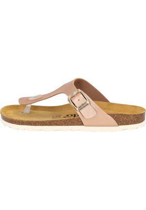 KOS - T-bar sandals - rosegold metallic