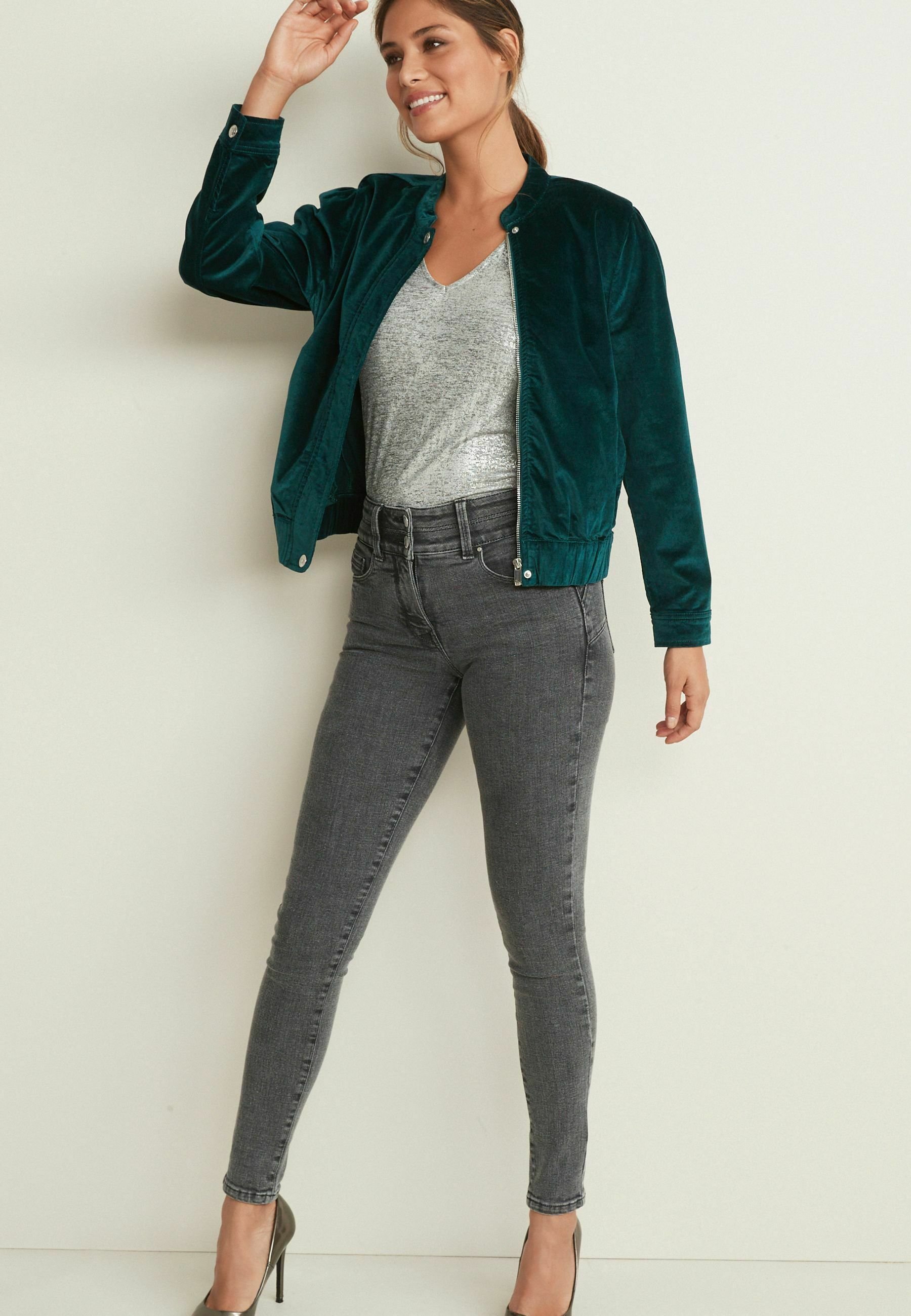 Next VELVET - Bomber Jacket - teal 