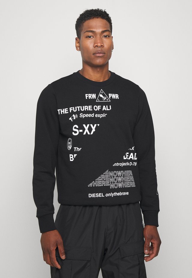 S-GIRK-FOLDED SWEAT-SHIRT - Sweatshirt - black