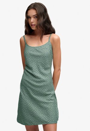 Superdry & Co, PRINTED CAMI MINI - Jerseykjole - green navy ditsy hearts