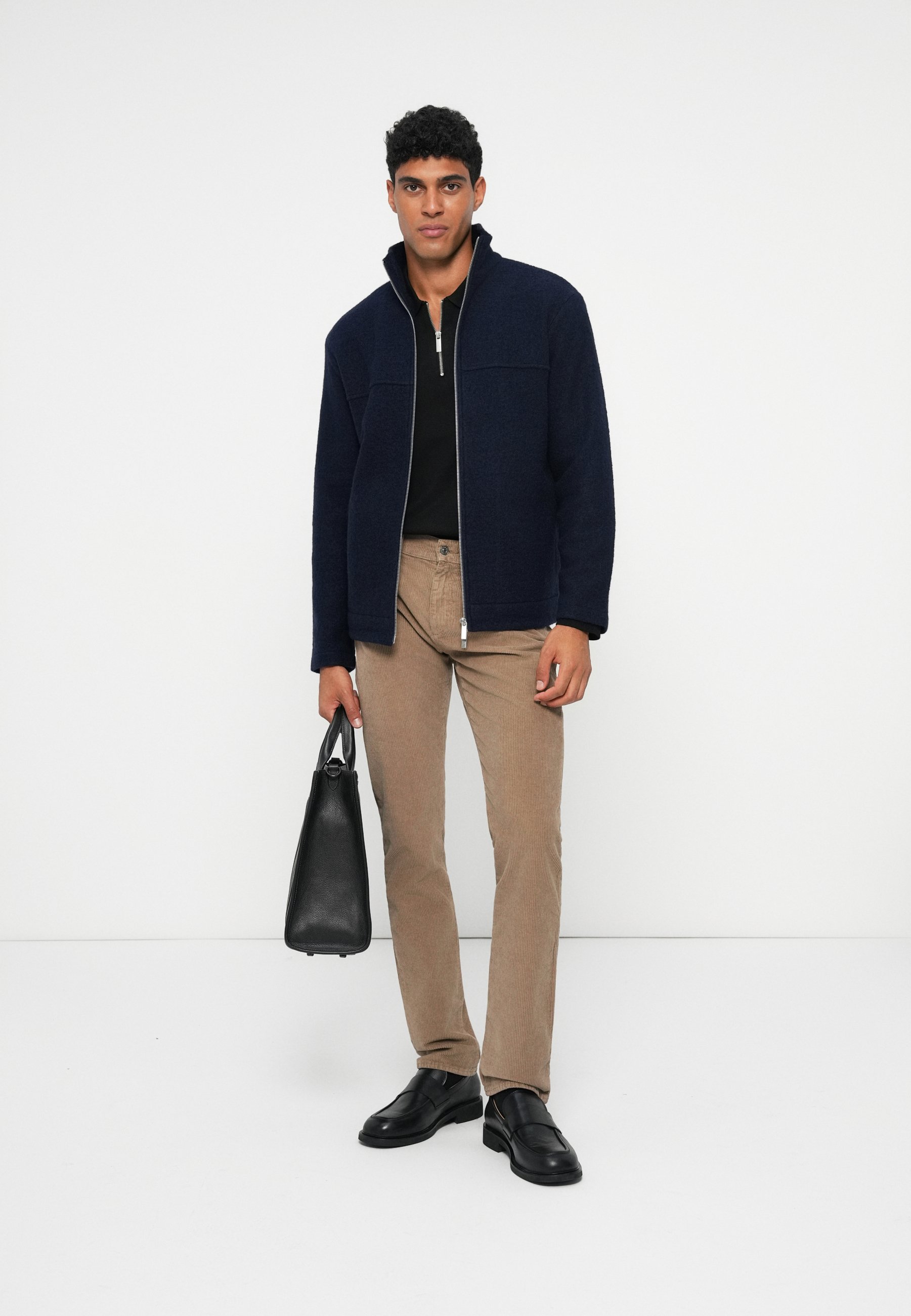 Selected SLHNEALY FULL ZIP CARDIGAN - Strickjacke - sky captain