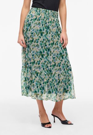 VILA VIEMMA - sukňa v tvare A - smoke green