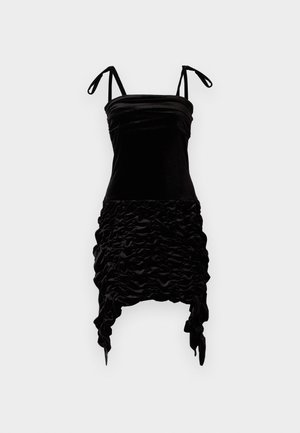 SMOCK DRESS - Cocktail dress / Party dress - velvet black