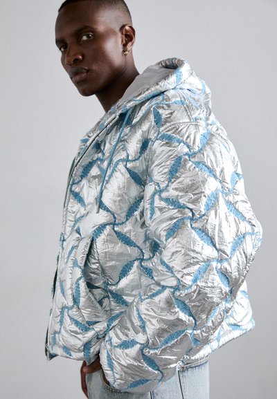 BLUEMARBLE HOODED EMBROIDERED - Casaco de inverno - reflective silver