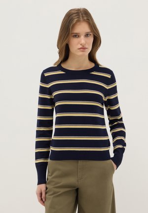 OVS MULTICOLOURED STRIPED TOP WITH LONG SLEEVES REGULAR FIT - Pullover - blue/yellow