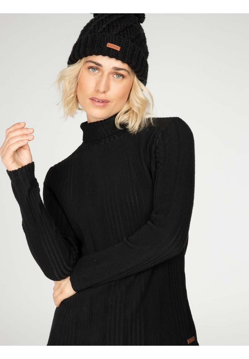 Damen Sportbekleidung | Protest Strickpullover true black/schwarz - CP86858 Damen Sportbekleidung | Protest Strickpullover true black/schwarz - CP86858