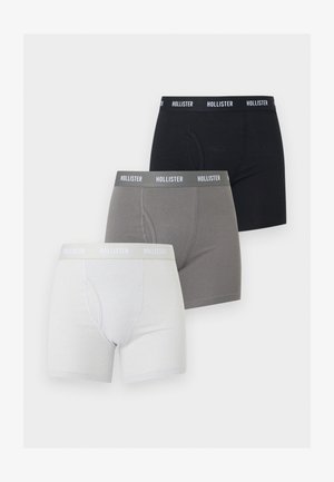 Hollister Co., FRONT SOLID 3 PACK - Lange Boxershorts - grey