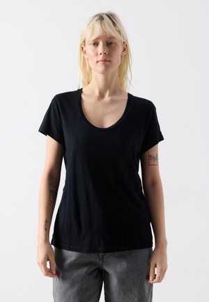 American Vintage JACKSONVILLE ROUND NECK - Navadna majica - noir