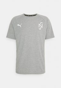 Puma NEYMAR JR EVOSTRIPE TEE - T-shirt con stampa - medium gray heather