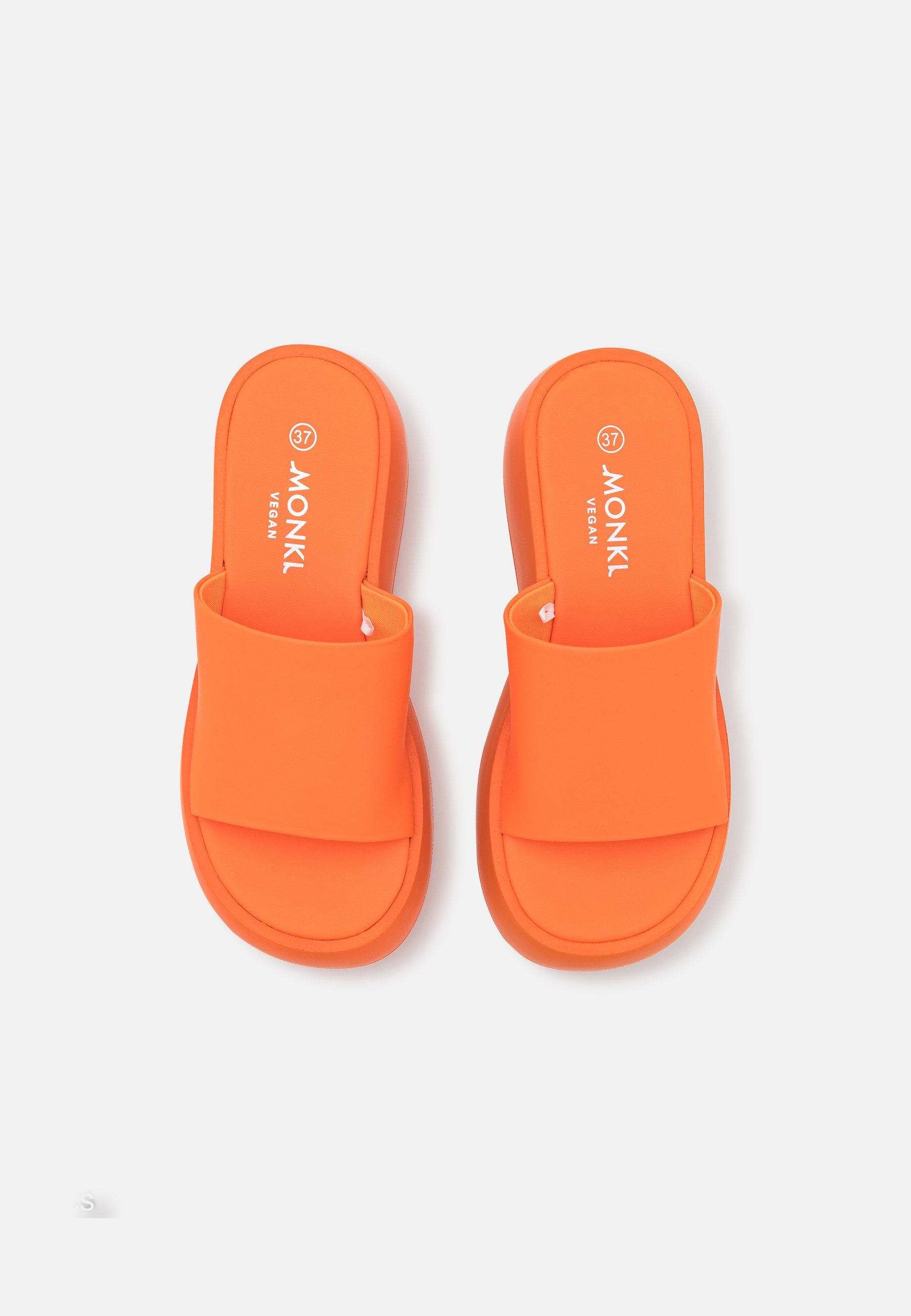 neon orange mules