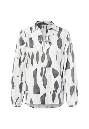 Bluse - ecru anthrazit