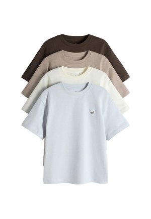 THE SET 4 PACK  - T-Shirt print - blue brown white