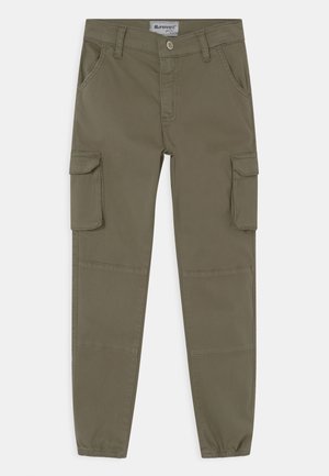 GIRLS HIGH-WAIST RELAXED - Pantalon cargo - zedergrün reactive