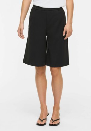 VILA BERMUDA SHORTS VIVARONE HIGH WAIST - Short - black