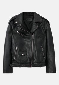 OVERSIZE BIKER JACKET - Veste en cuir - black