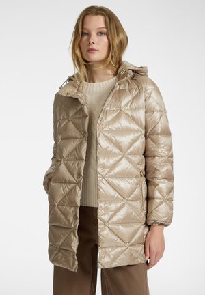 CON CAPPUCCIO. - Piumino lungo - beige