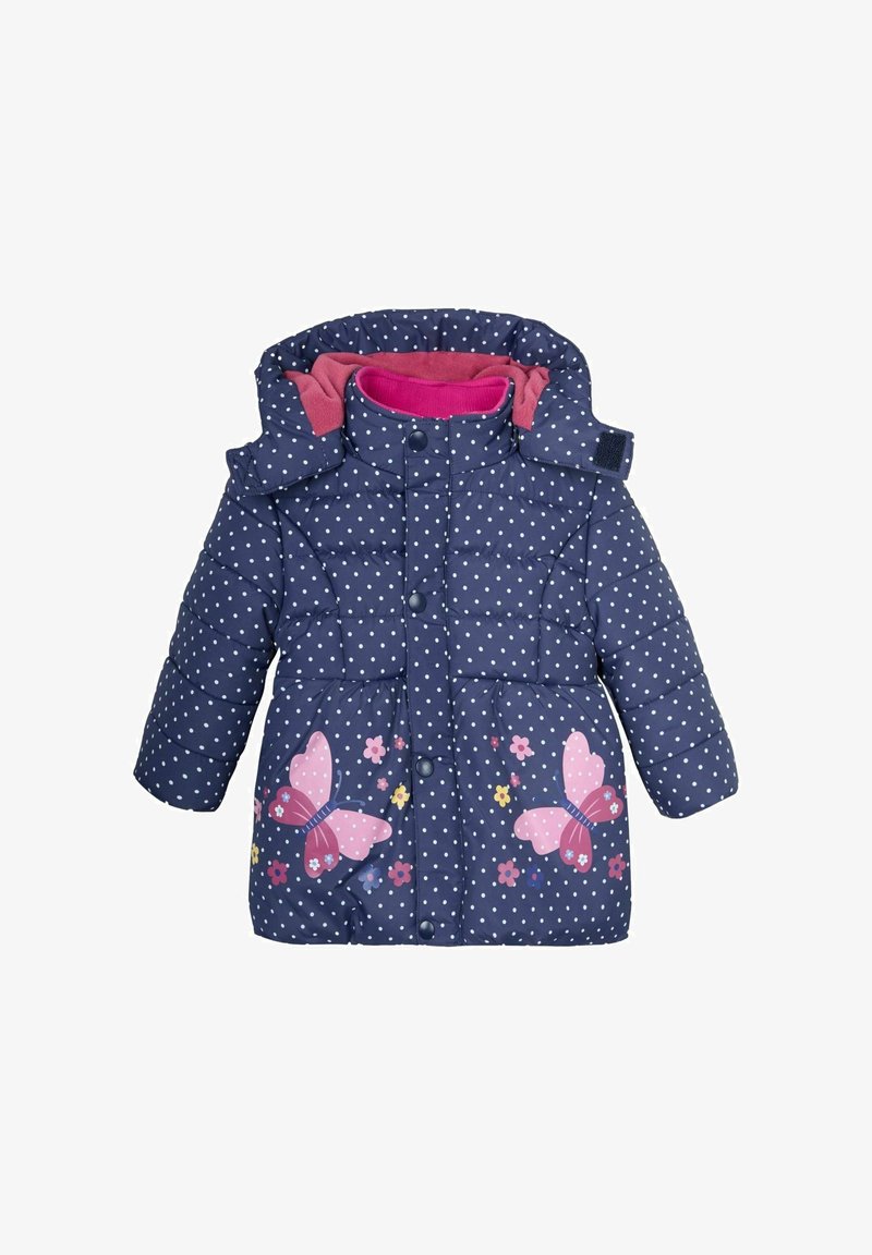 JoJo Maman Bébé APPLIQUE PUFFER - REGULAR FIT - Geacă - navy white dot