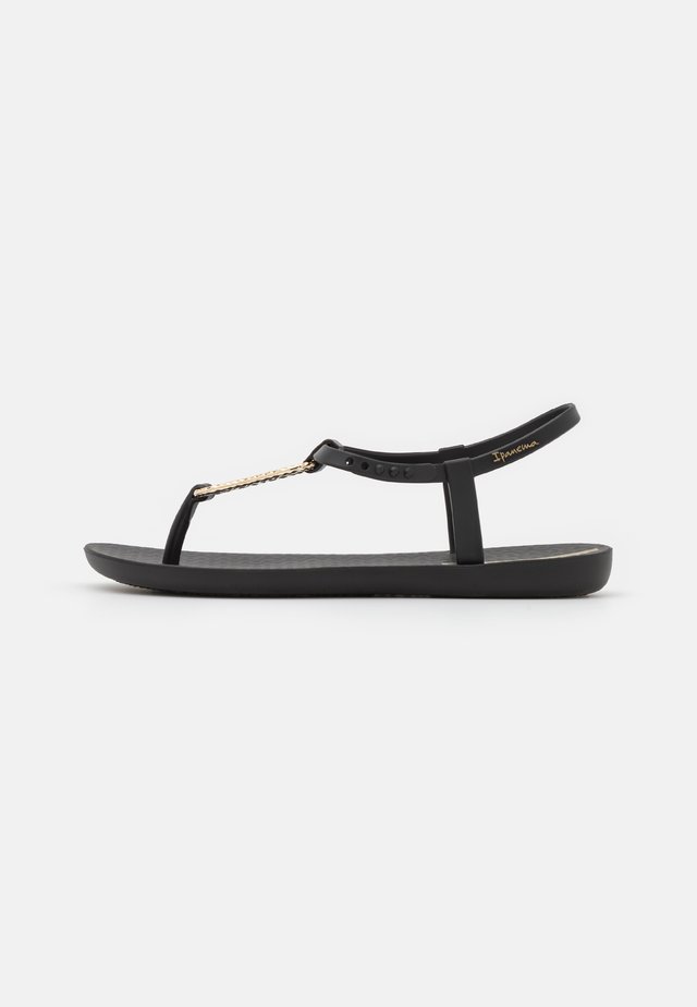MOOD FEM - tåsandaler - black/gold