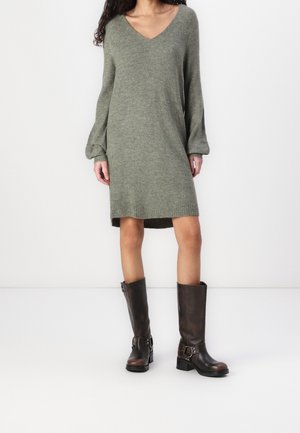 Strickkleid - khaki