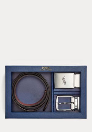 Polo Ralph Lauren, REVERSIBLE LEATHER BELT GIFT SET - Cinturón de vestir - black/saddle