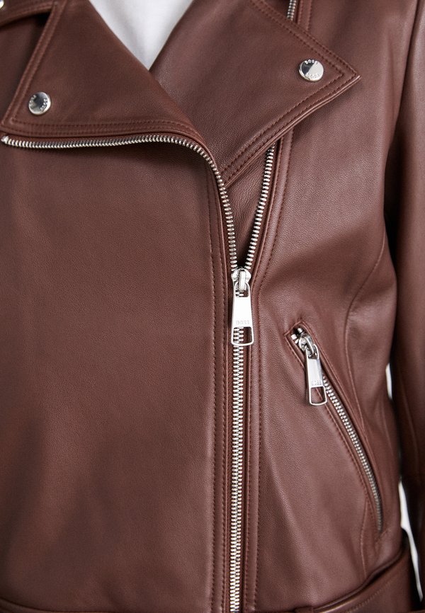 SAMELI - Leather jacket - rust copper3