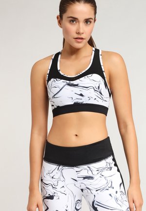 Sports bra - white marbled