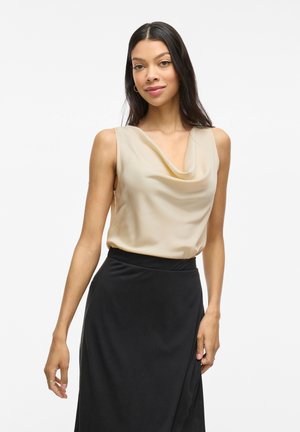 OHNE ÄRMEL WASSERFALL - Blouse - birch