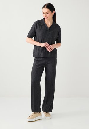 REGULAR WAIST REGULAR LEG STRIPED  - Pantalon classique - anthracite